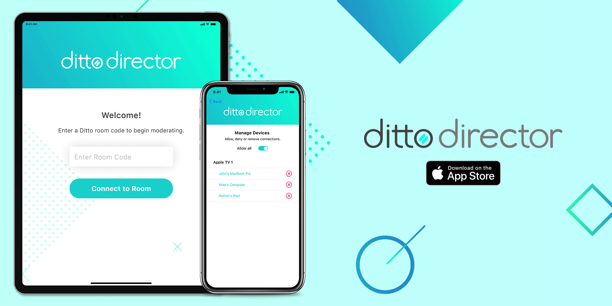 Ditto Director app on iPhone and iPad